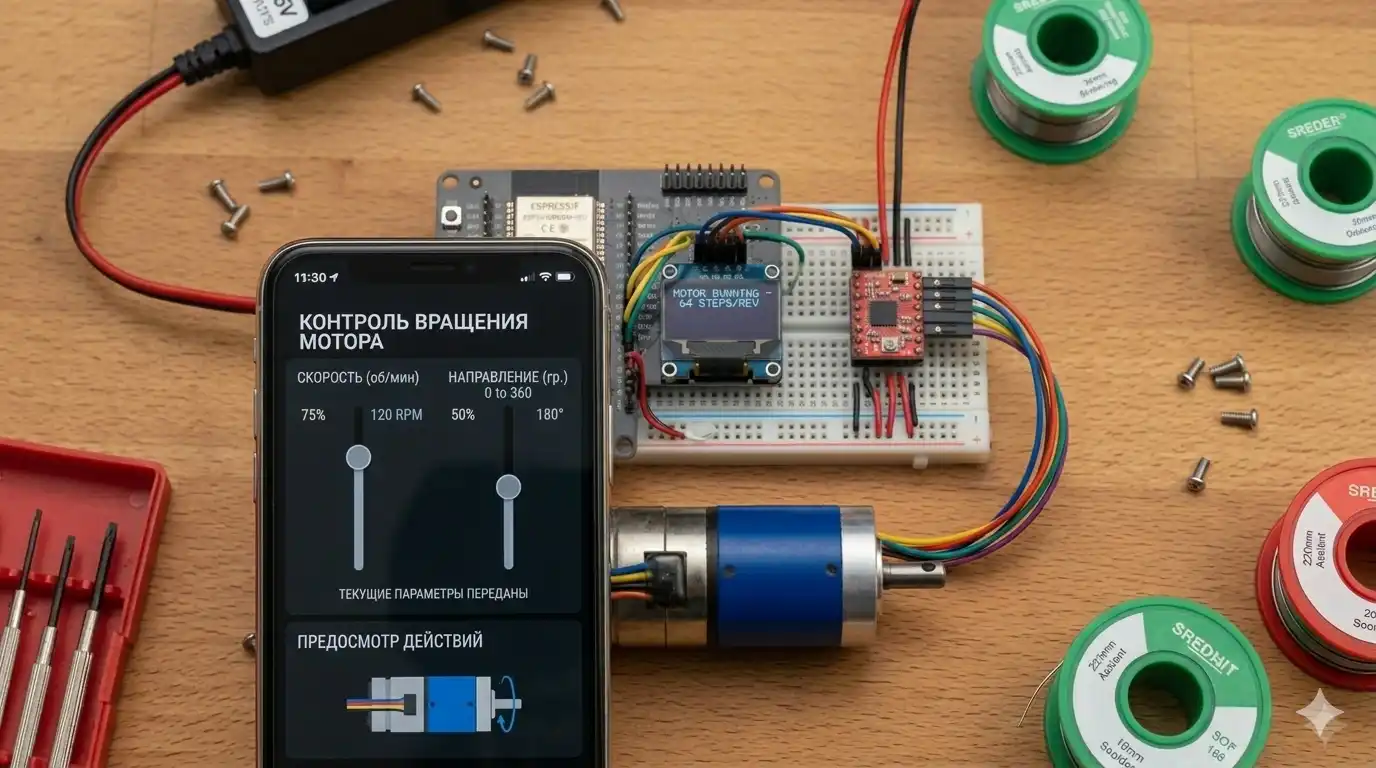 Step Motor control Web Interface Using ESP32 (Router)