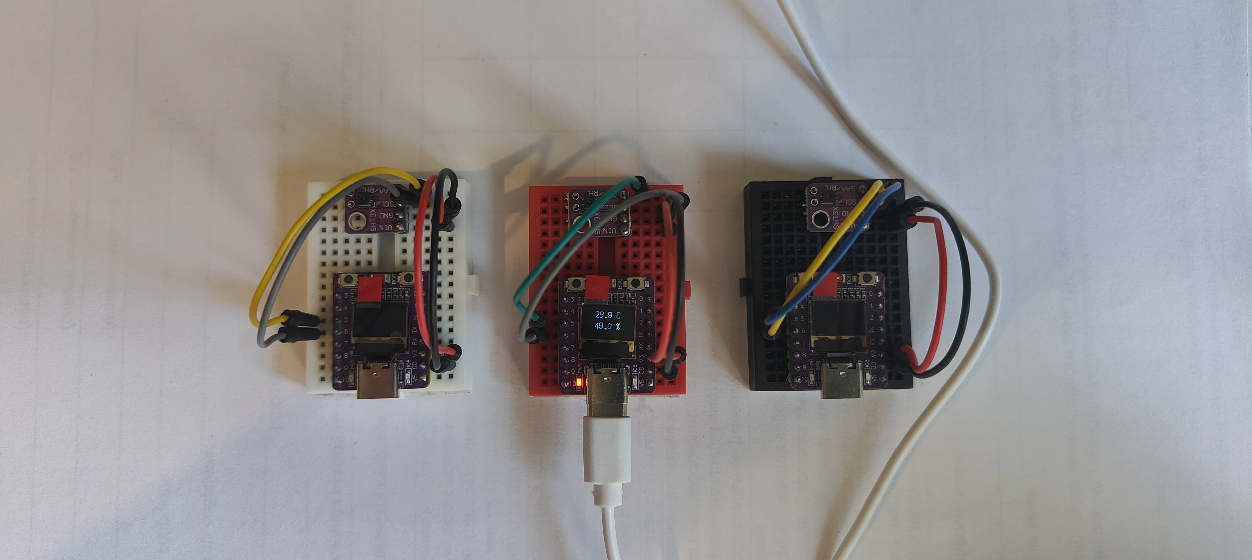 Термогигрометр на ESP32-C3 / домашняя метеостанция на SHT3X